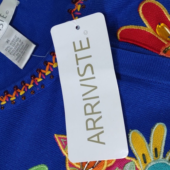 Arriviste "Fanciful" Applique/Beaded Cardigan Sweater - Picture 9 of 10